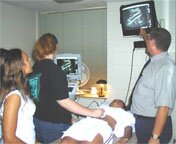 Doug instructing students during sonograph