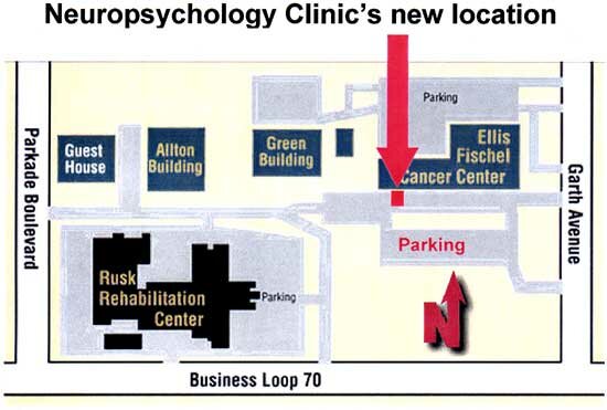 map of Health Psychology Clinic location